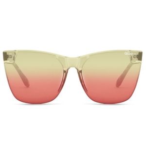 QUAY come thru gold/pink fade mirrored sunglasses